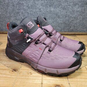 Solomon Odyssey Mid GTX Womens 9.5 Waterproof Goretex Lavender Hiking Boots